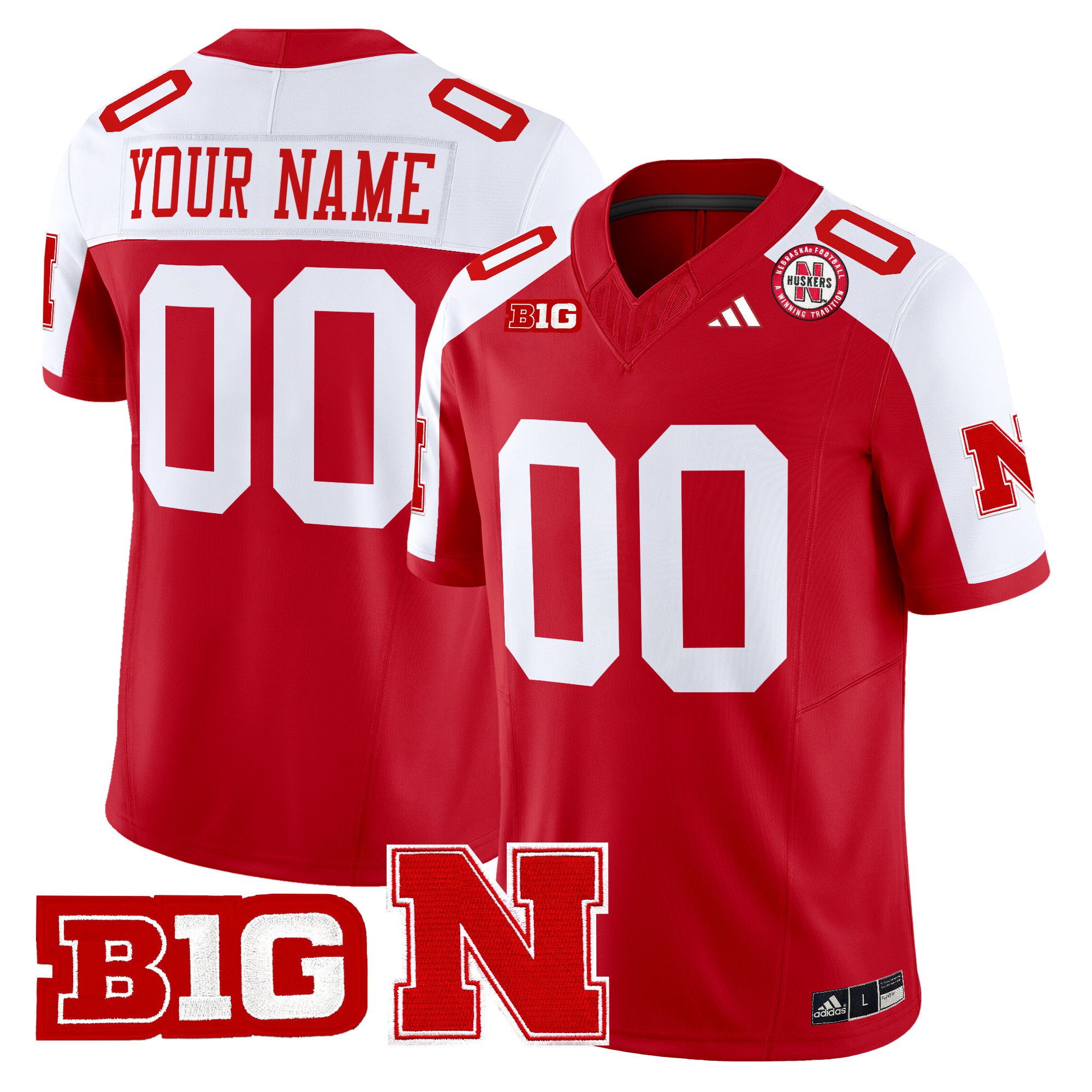 Men Nebraska Cornhuskers Red 2024 Vapor Limited Custom NCAA Jersey->customized ncaa jersey->Custom Jersey